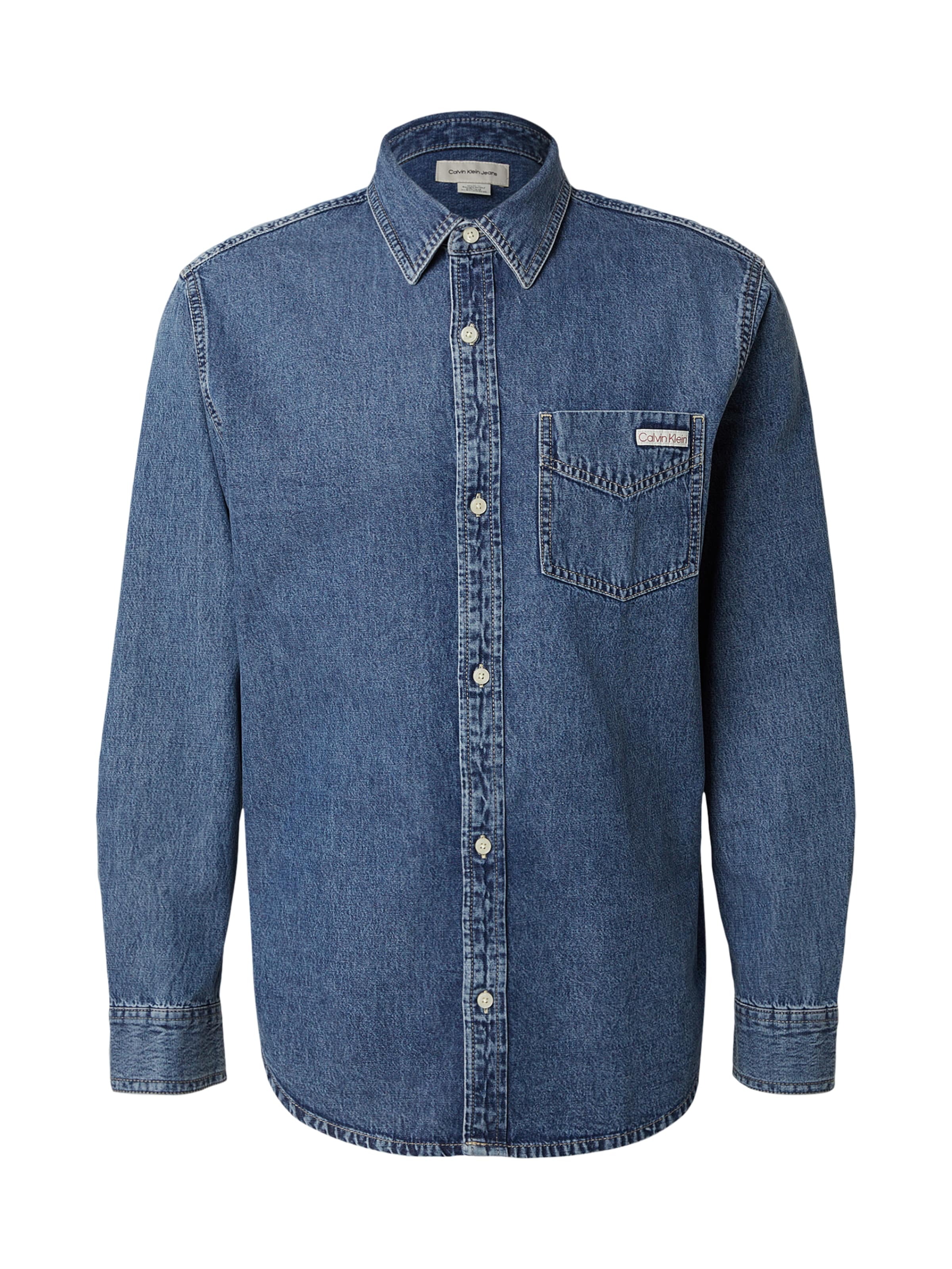 Calvin Klein Jeans Overhemd in de kleur Blauw denim, Productweergave