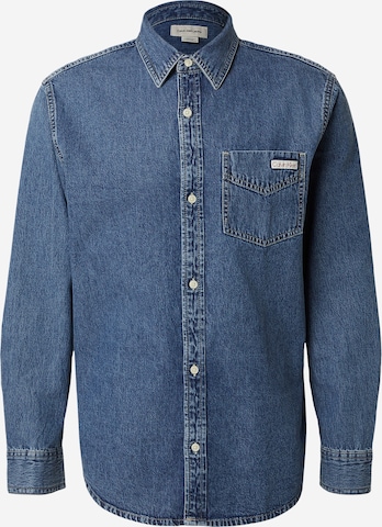 mėlyna Calvin Klein Jeans Standartinis modelis Marškiniai: priekis