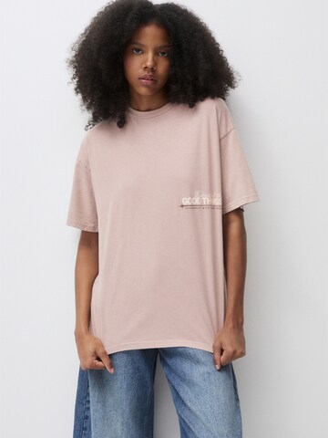 T-shirt Pull&Bear en rose : devant