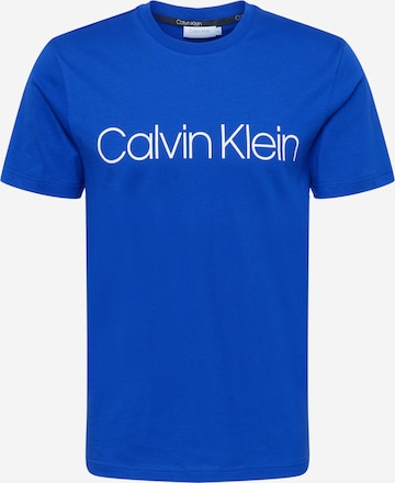 Tricou de la Calvin Klein pe albastru: față