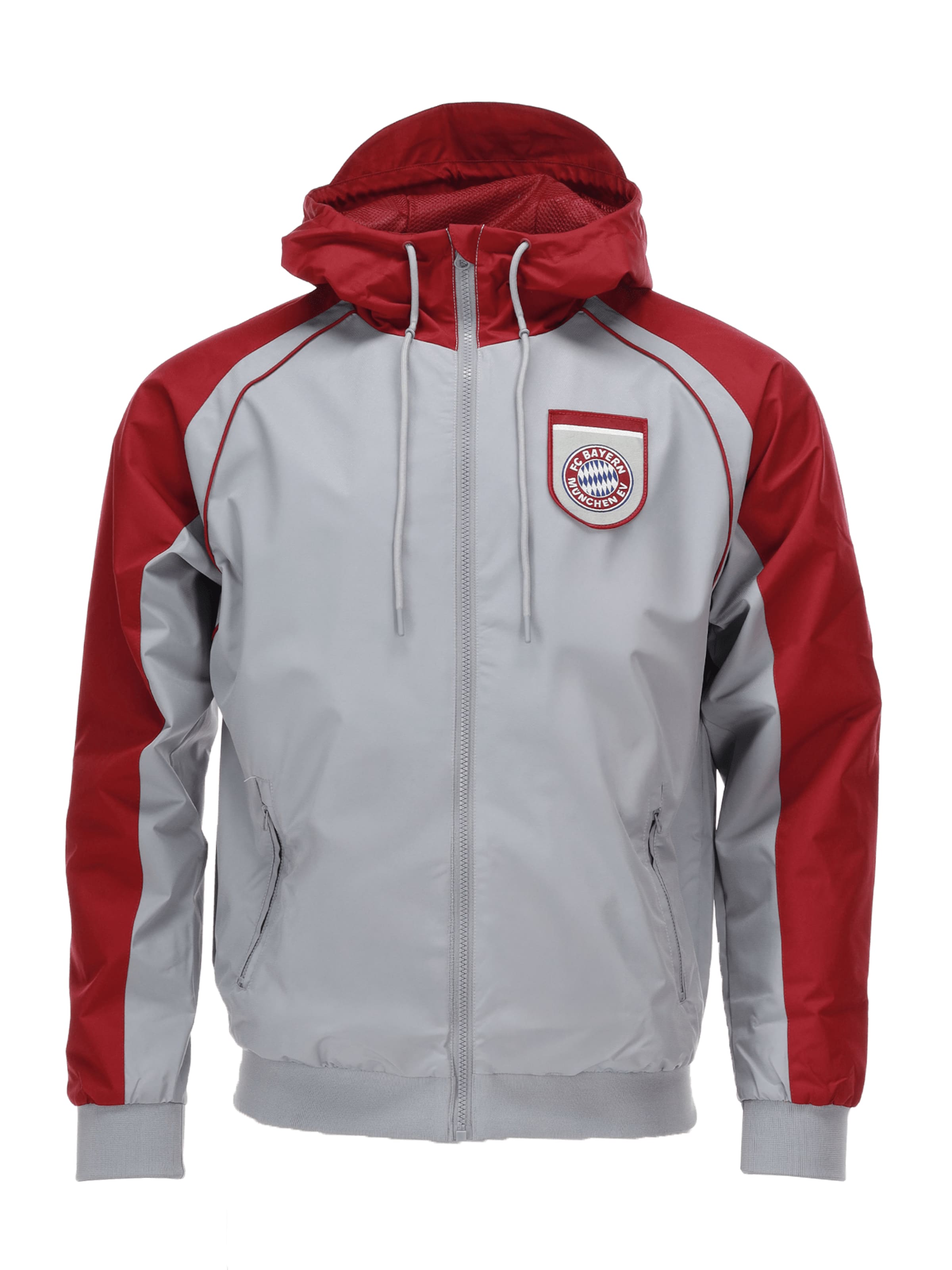 FC BAYERN MÜNCHEN Between-Season Jacket in Grey: front