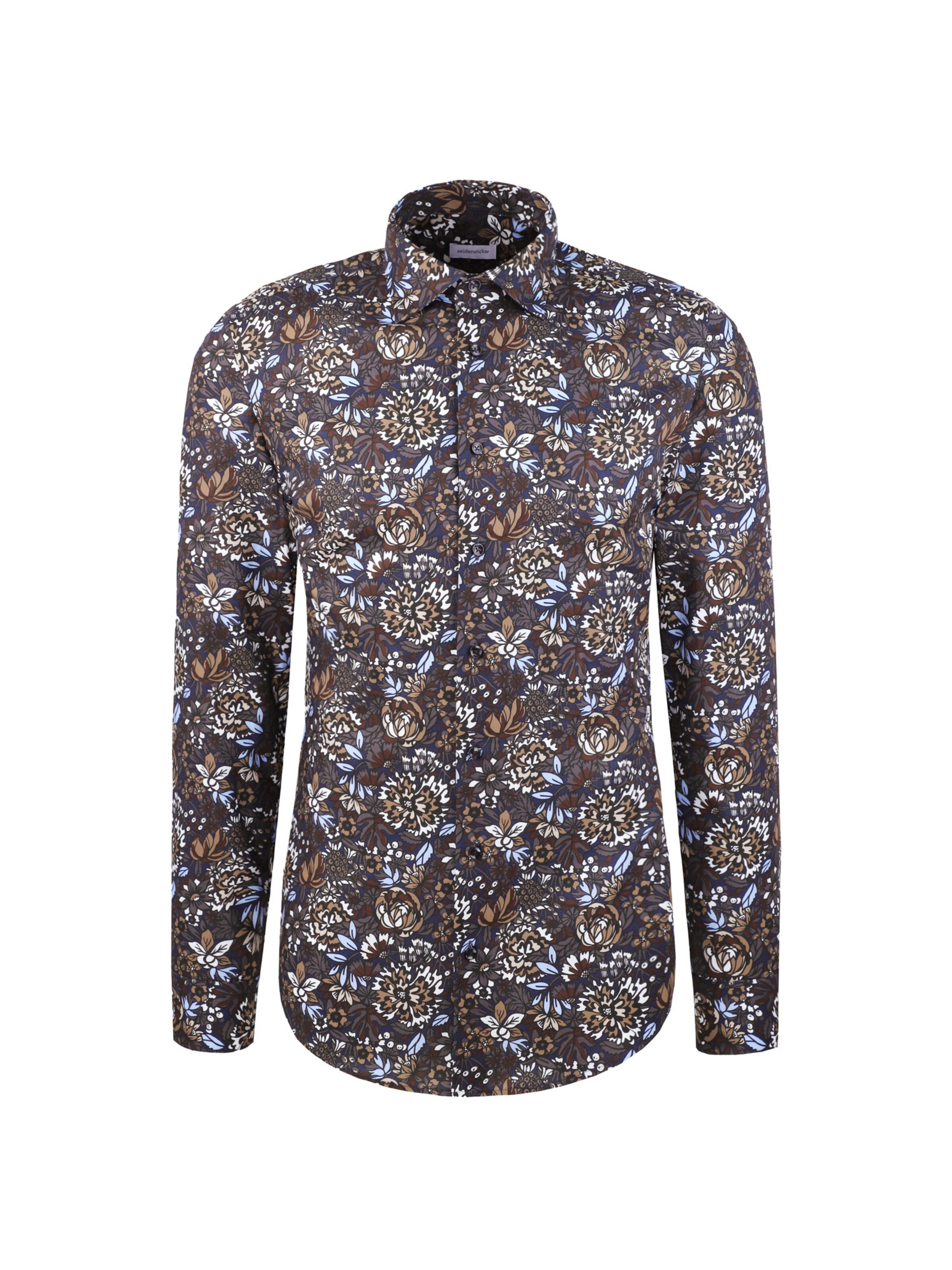 SEIDENSTICKER Business shirt in Dark blue / Brown / White, Item view