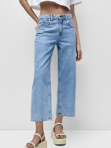 Pull&Bear Wide Leg Jeans in Blau