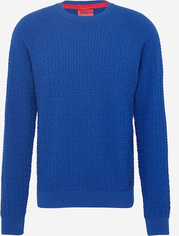 HUGO Sweter 'Srido' w kolorze niebieski: przód