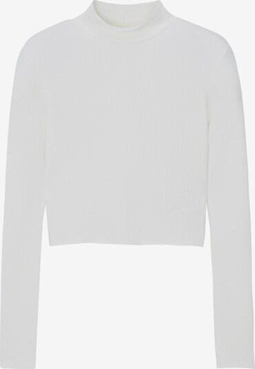 Pull&Bear T-shirt en blanc, Vue avec produit
