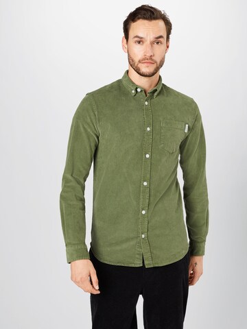 Coupe regular Chemise 'Park' Redefined Rebel en vert : devant