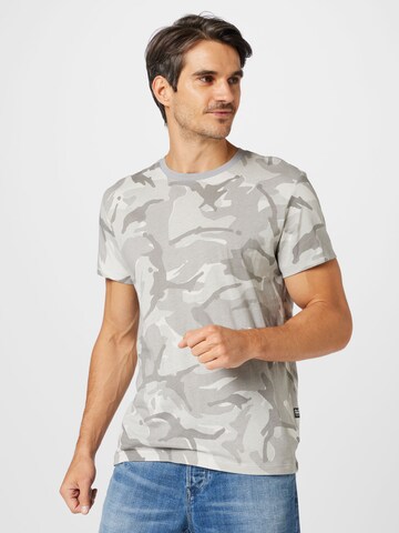 G-Star RAW T-shirt 'Camo' i grå: framsida