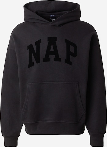 melns GAP Sportisks džemperis 'NAP': no priekšpuses