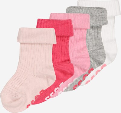 BOSS Kidswear Meias em cinzento / pitaya / rosa pastel / rosa claro / branco, Vista do produto