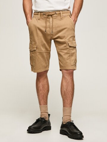 Pepe Jeans Regular Cargo Pants 'JARED' in Brown: front
