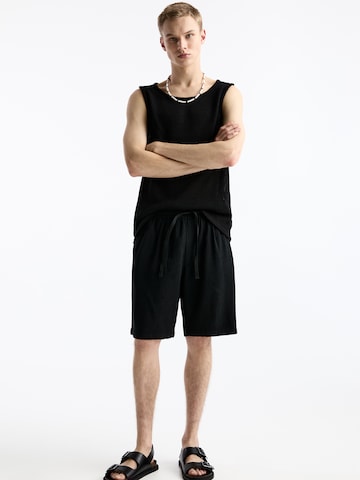 Pull&Bear Loosefit Broek in Zwart