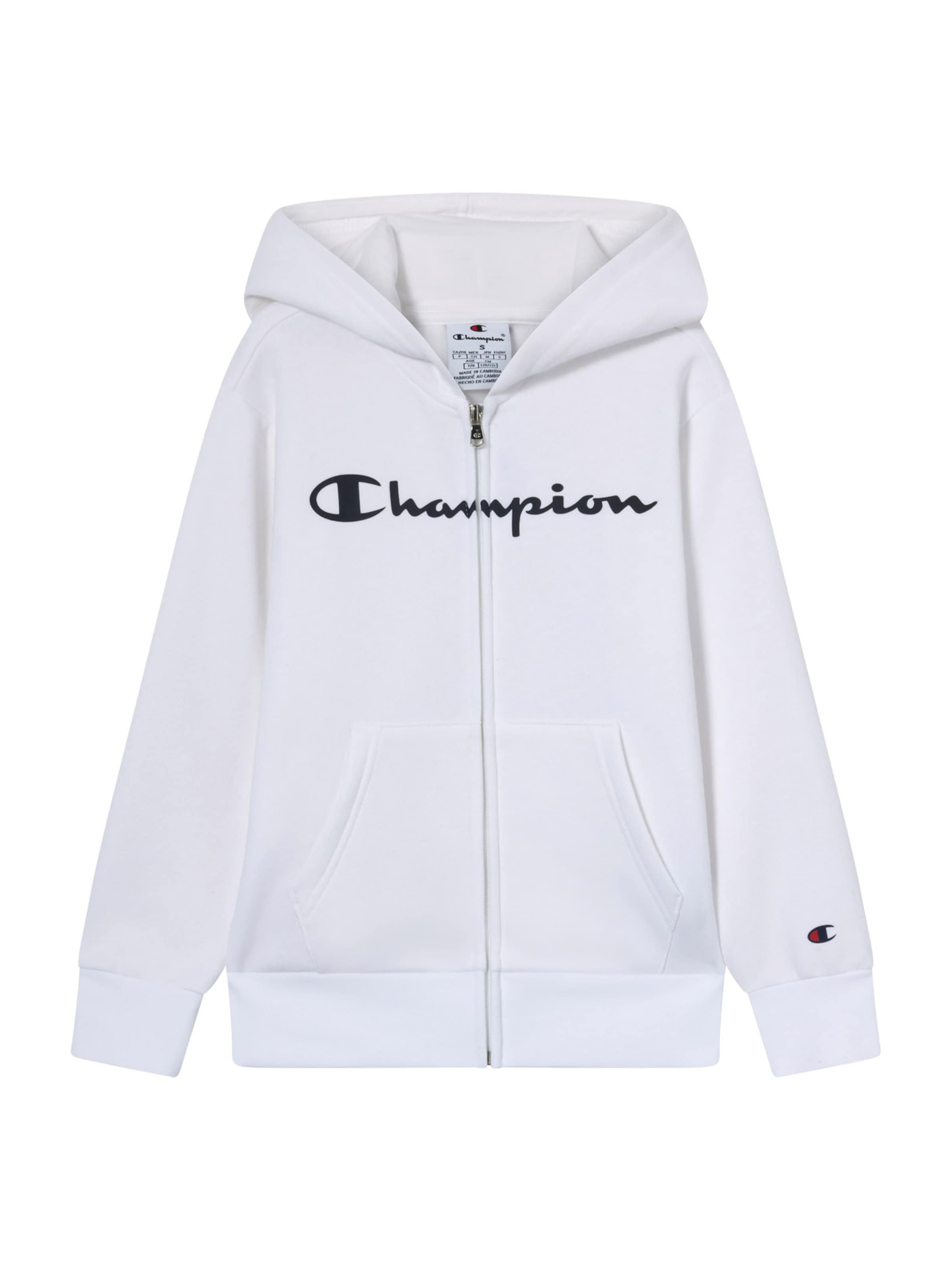 Champion Authentic Athletic Apparel Tepláková bunda - Biela: predná strana