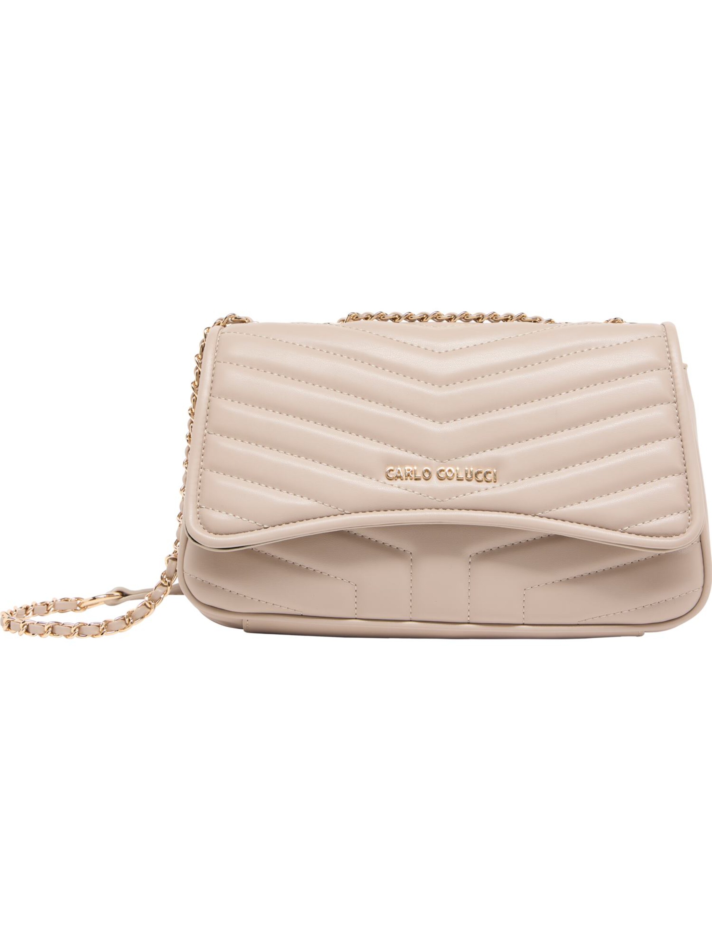 Sac à bandoulière 'Eraldi' Carlo Colucci en beige : devant