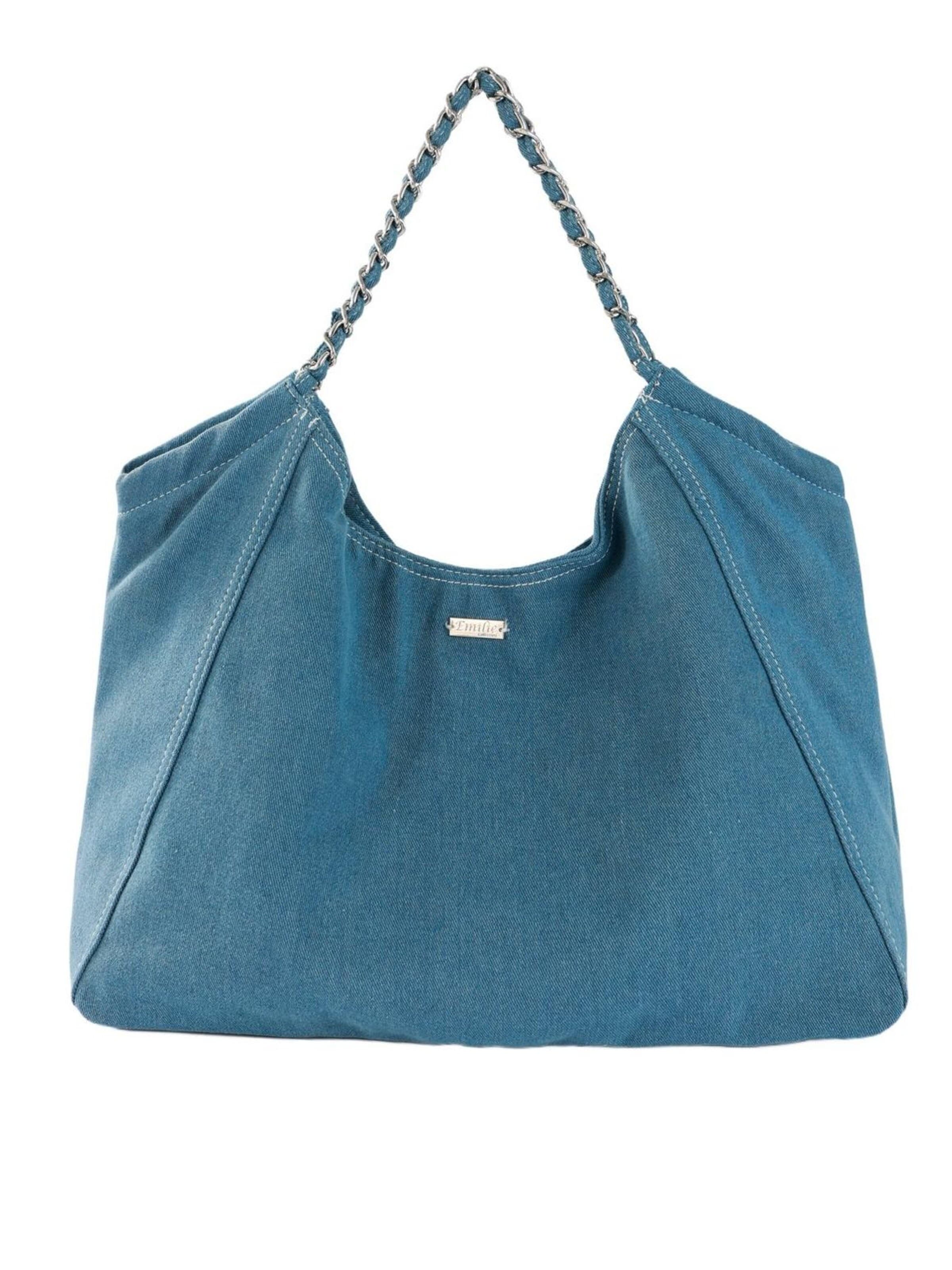 Shopper di Emilie collection in blu: frontale