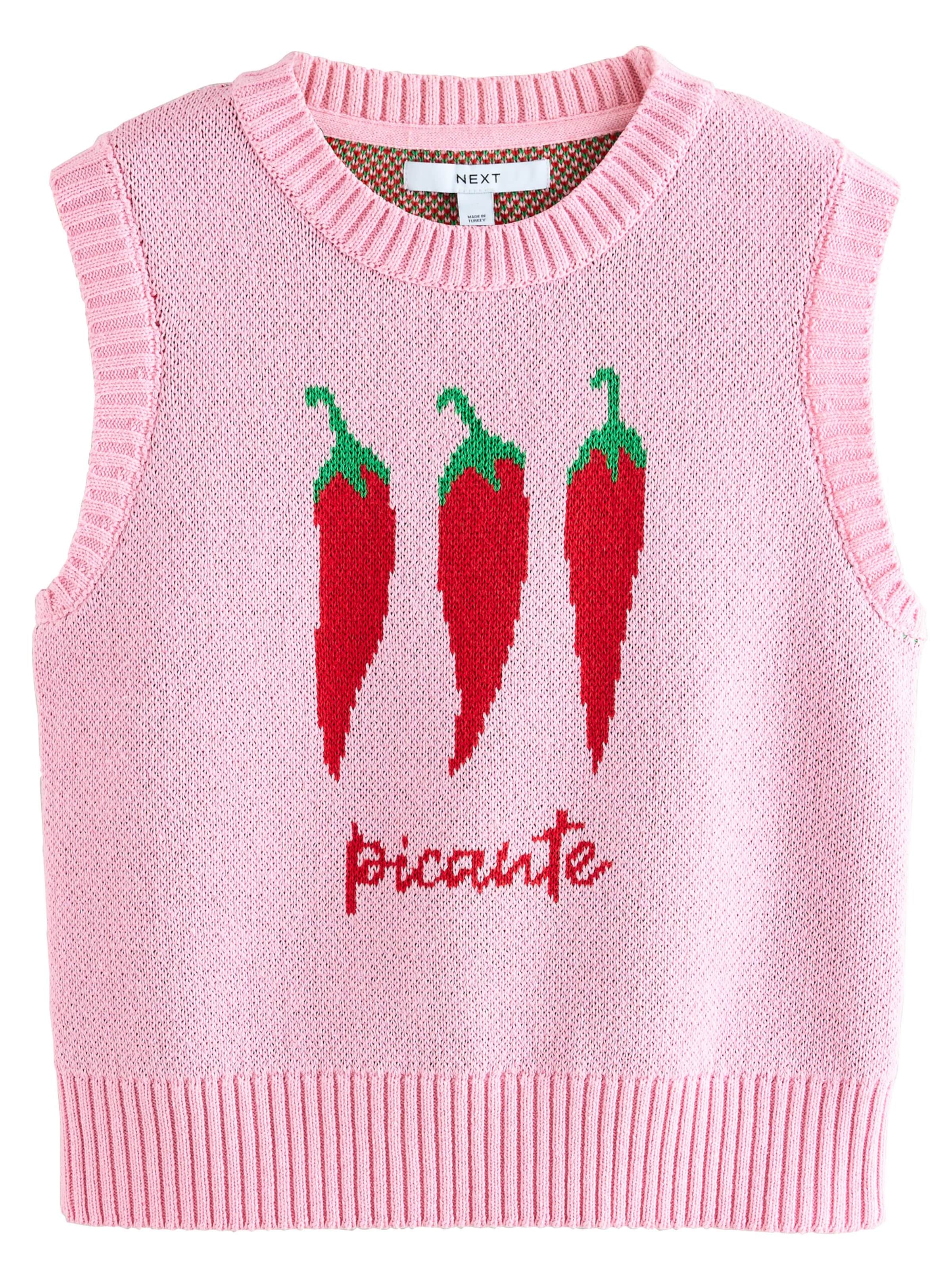 Tops en tricot 'Chilli Pepper' Next en rose : devant