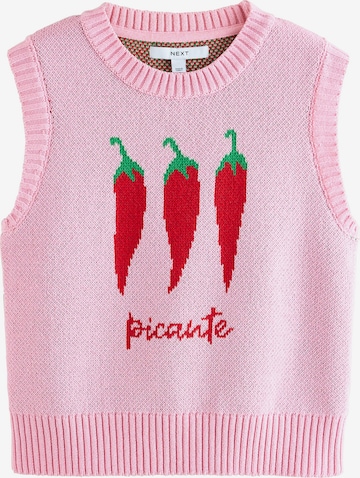 rožinė Next Megzta palaidinė be rankovių 'Chilli Pepper': priekis