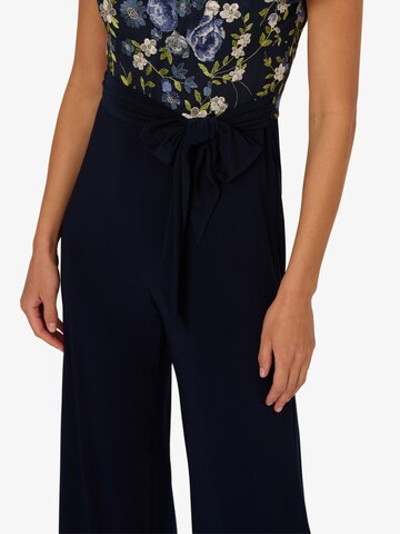 Adrianna Papell Jumpsuit 'Embroidered Combo Jumpsuit' in Blau