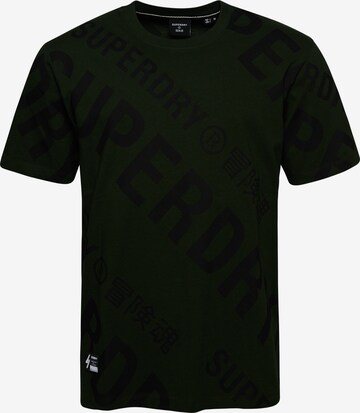 T-Shirt Superdry en vert : devant