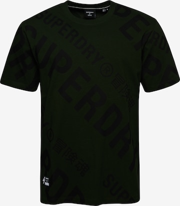 Superdry - Camiseta en verde: frente