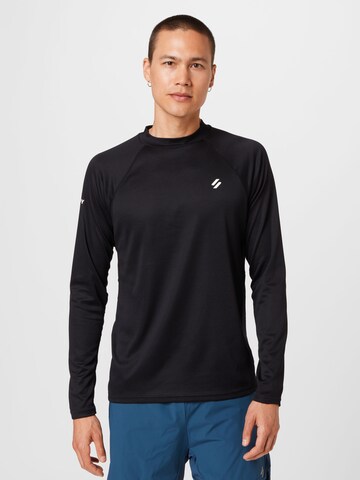 Superdry Performance Shirt in Black: front