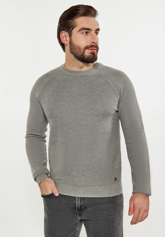 Pull-over DreiMaster Maritim en gris : devant