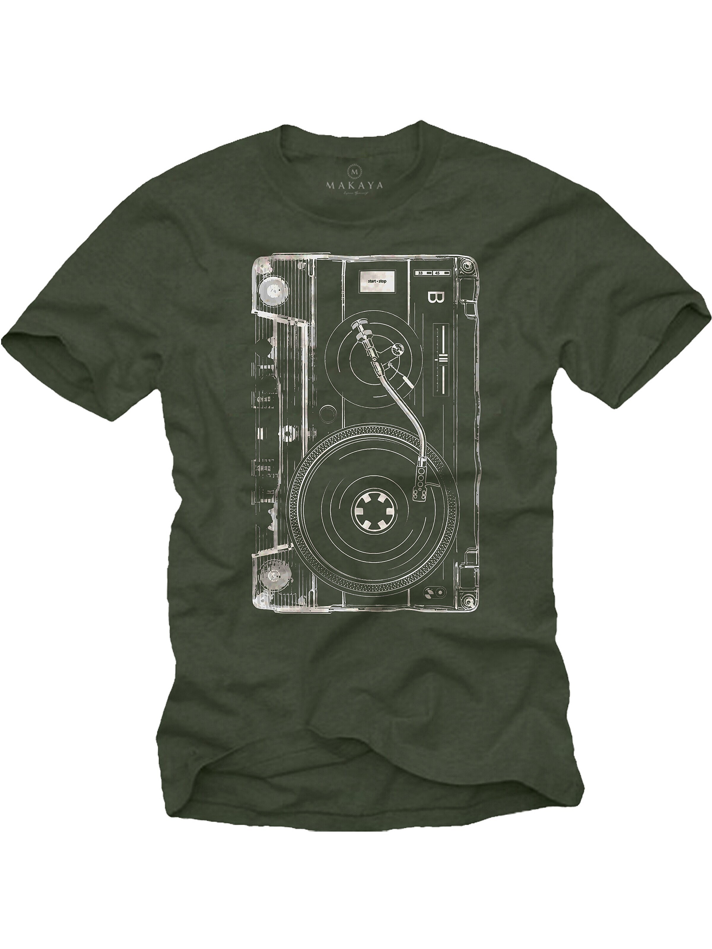 MAKAYA Shirt 'Tape B Side' in Green: front