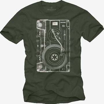 MAKAYA Shirt 'Tape B Side' in Green: front