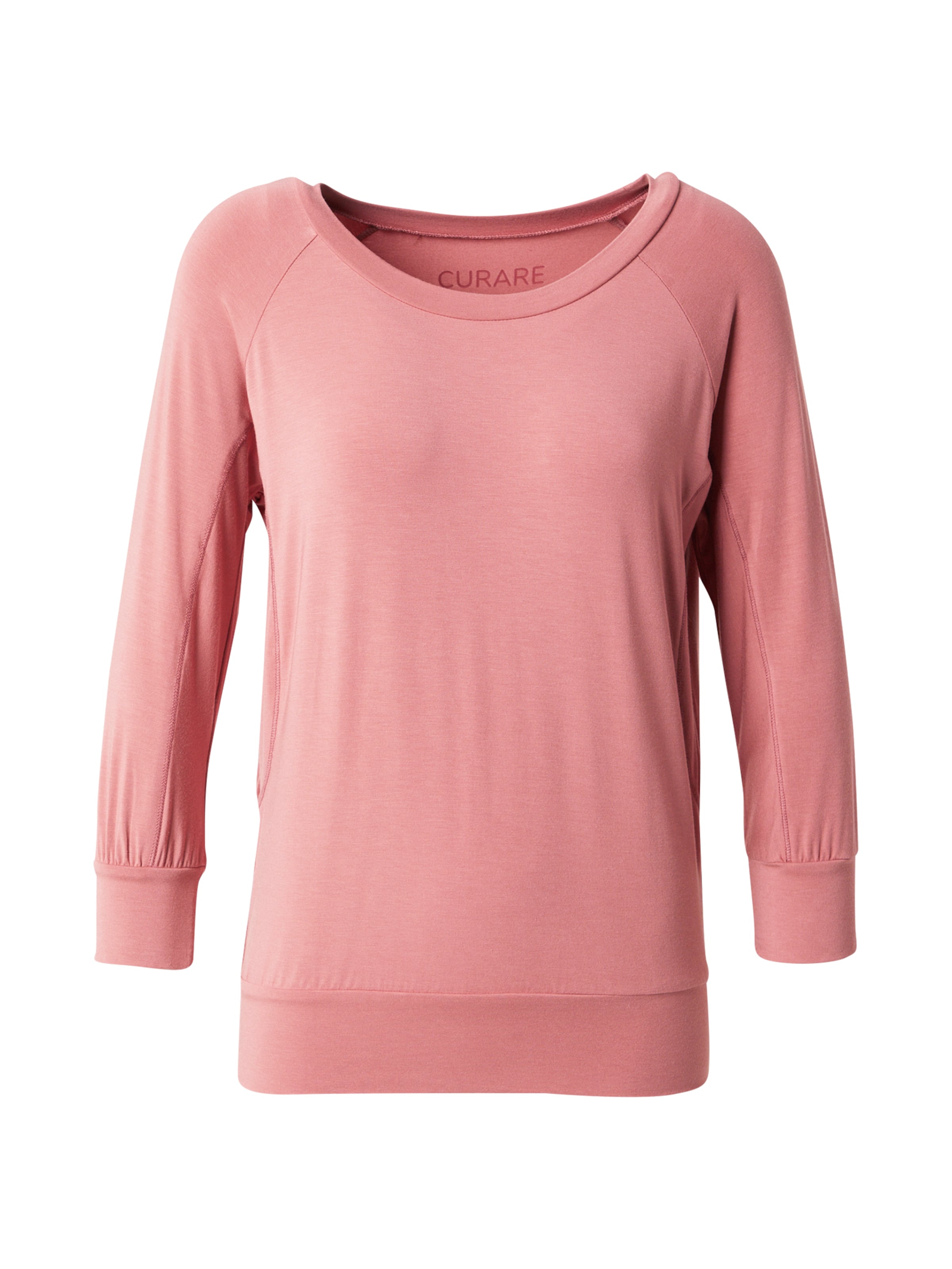 CURARE Yogawear Функциональная футболка 'Flow' в Ярко-розовый: спереди