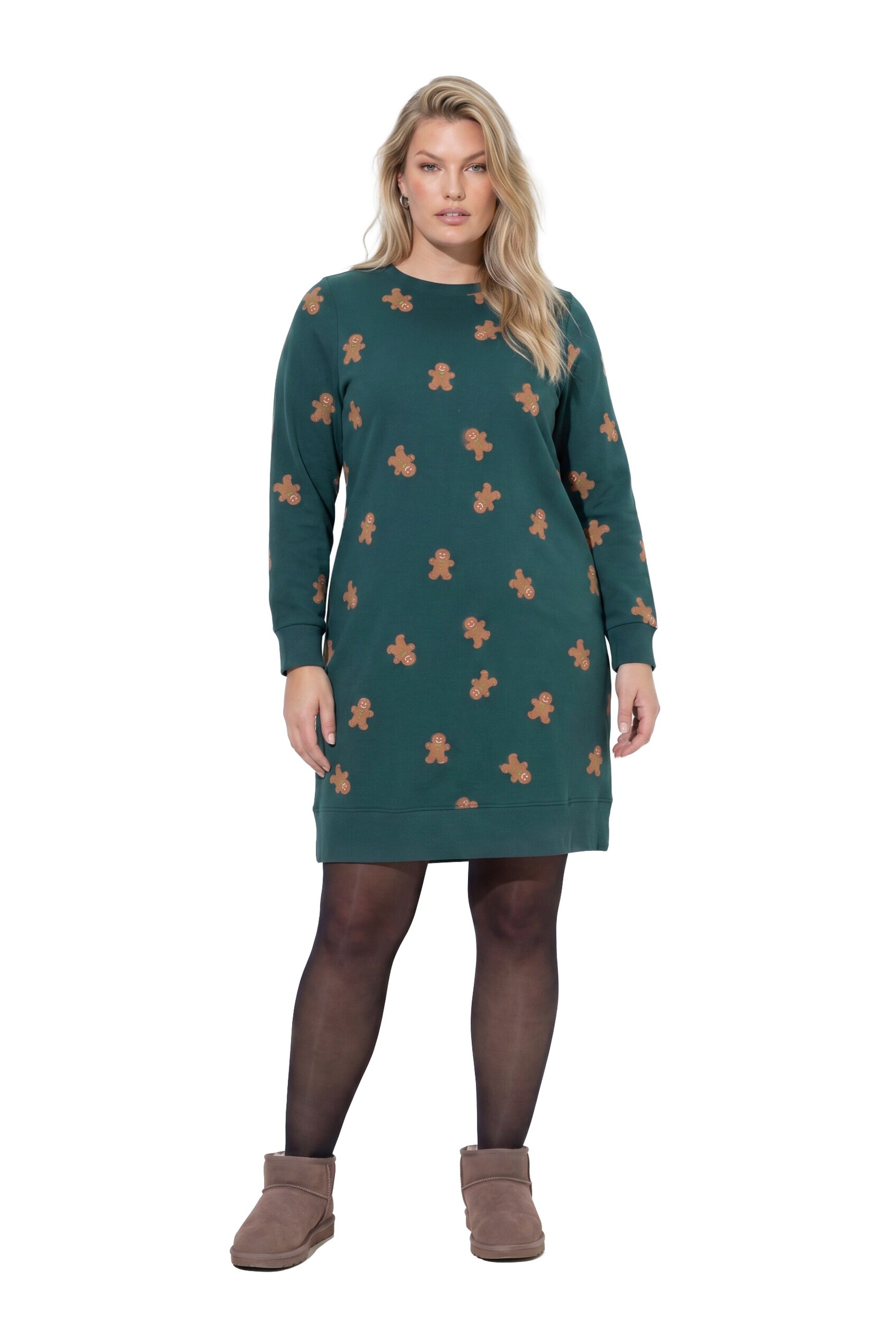 Ulla Popken Dress in Green: front