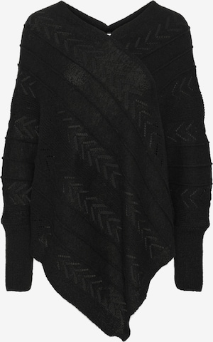 Cape 'Holiday' Cream en noir : devant