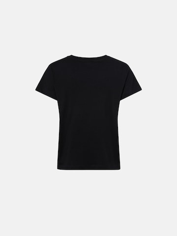 PINKO Tričko 'PINKO BASICO T-SHIRT JERSEY LOGO PINKO GOMMATO T-SHIRT' – černá