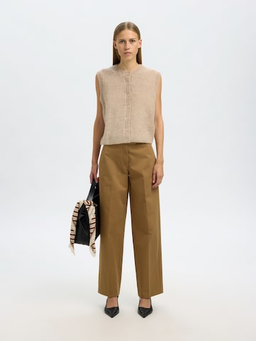 SELECTED Kötött mellény 'SLFLULU' - bézs