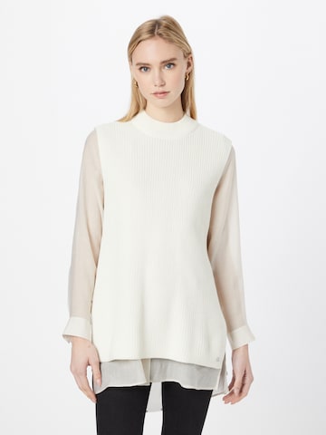 TOM TAILOR DENIM Sweater in Beige: front