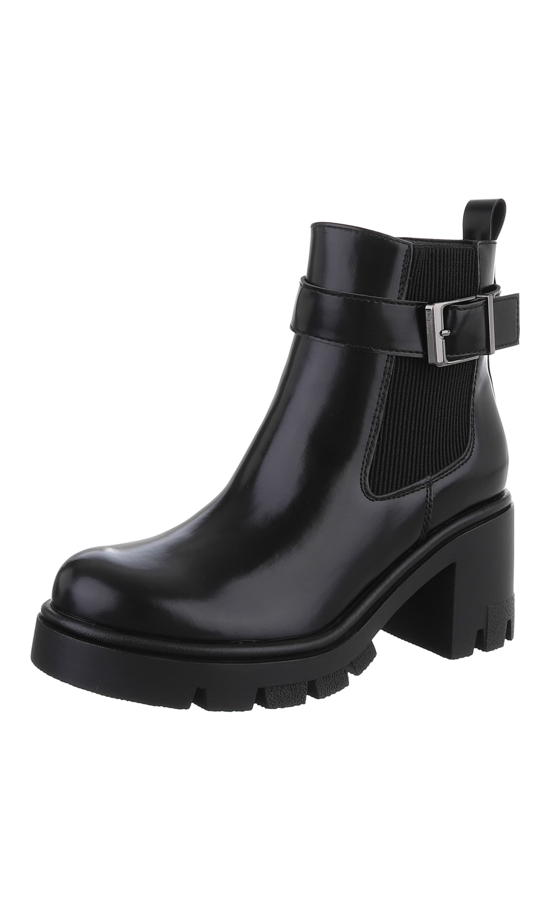 Ital-Design Ankle Boots in Black: front