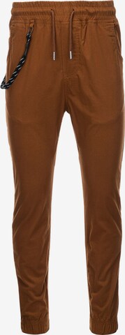 Pantalon 'P908' Ombre en marron : devant