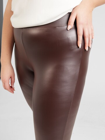 ONLY Carmakoma Regular Leggings 'ROOLI' in Braun