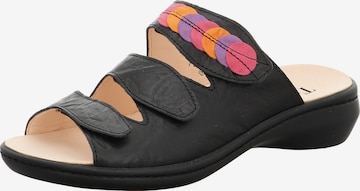 THINK! Mules 'Camilla' in Black: front