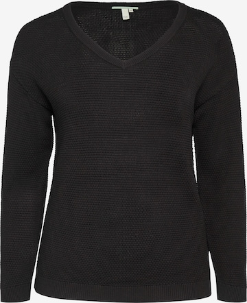 Pull-over QS en noir : devant