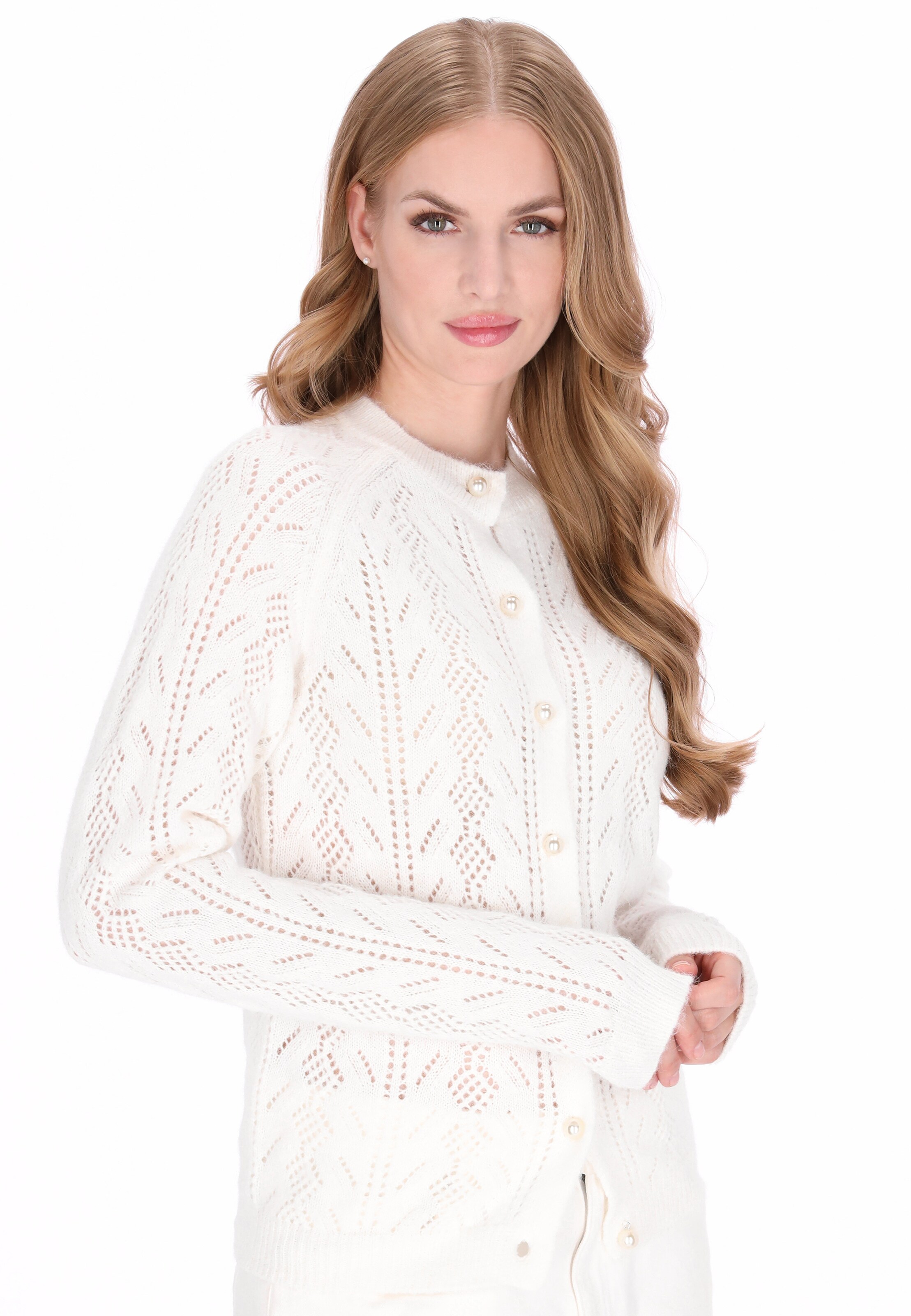 DreiMaster Vintage - Cárdigan 'Vintage' en blanco: frente