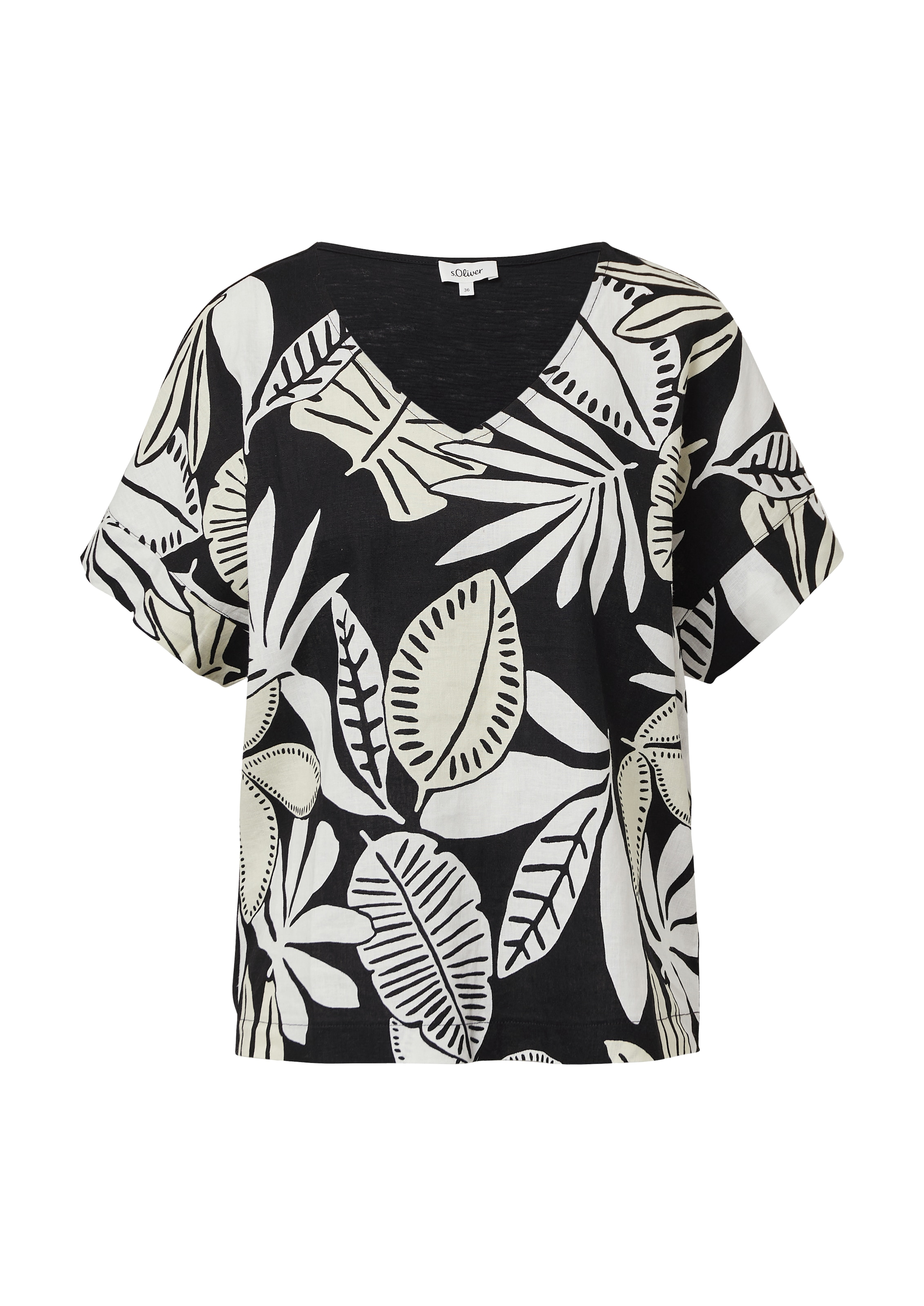 s.Oliver Shirt in Black: front