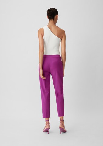 COMMA Regular Pantalon in Lila: terug