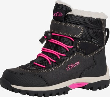 Bottes de neige s.Oliver en noir : devant