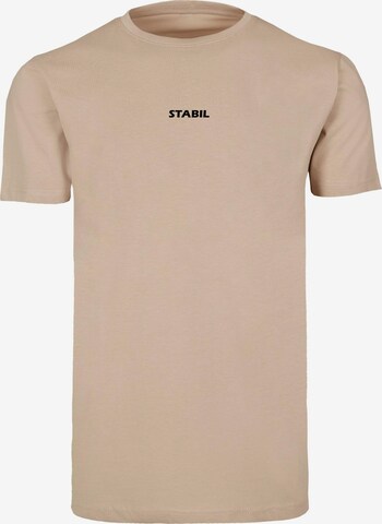 Merchcode T-Shirt 'Stabil' in Beige: predná strana