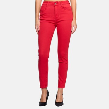 Elara Jeans in Red: front