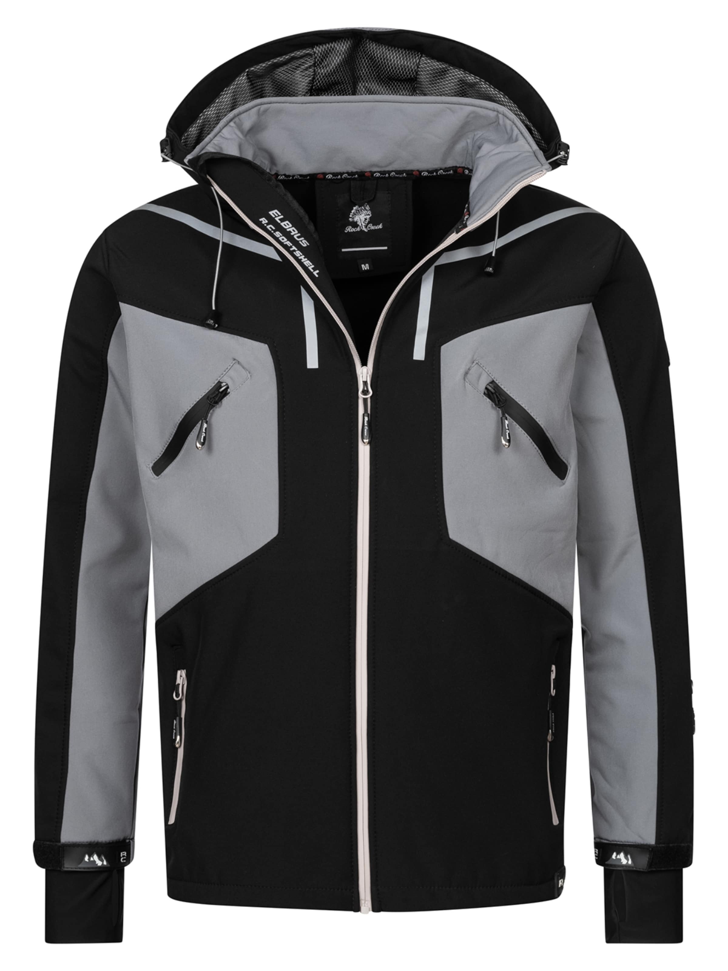Rock Creek Outdoor jacket in Black: front