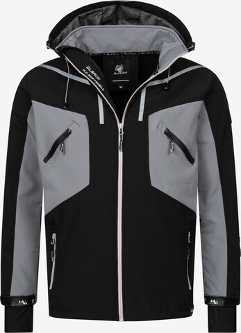 Rock Creek Outdoorjacke in Schwarz: predná strana