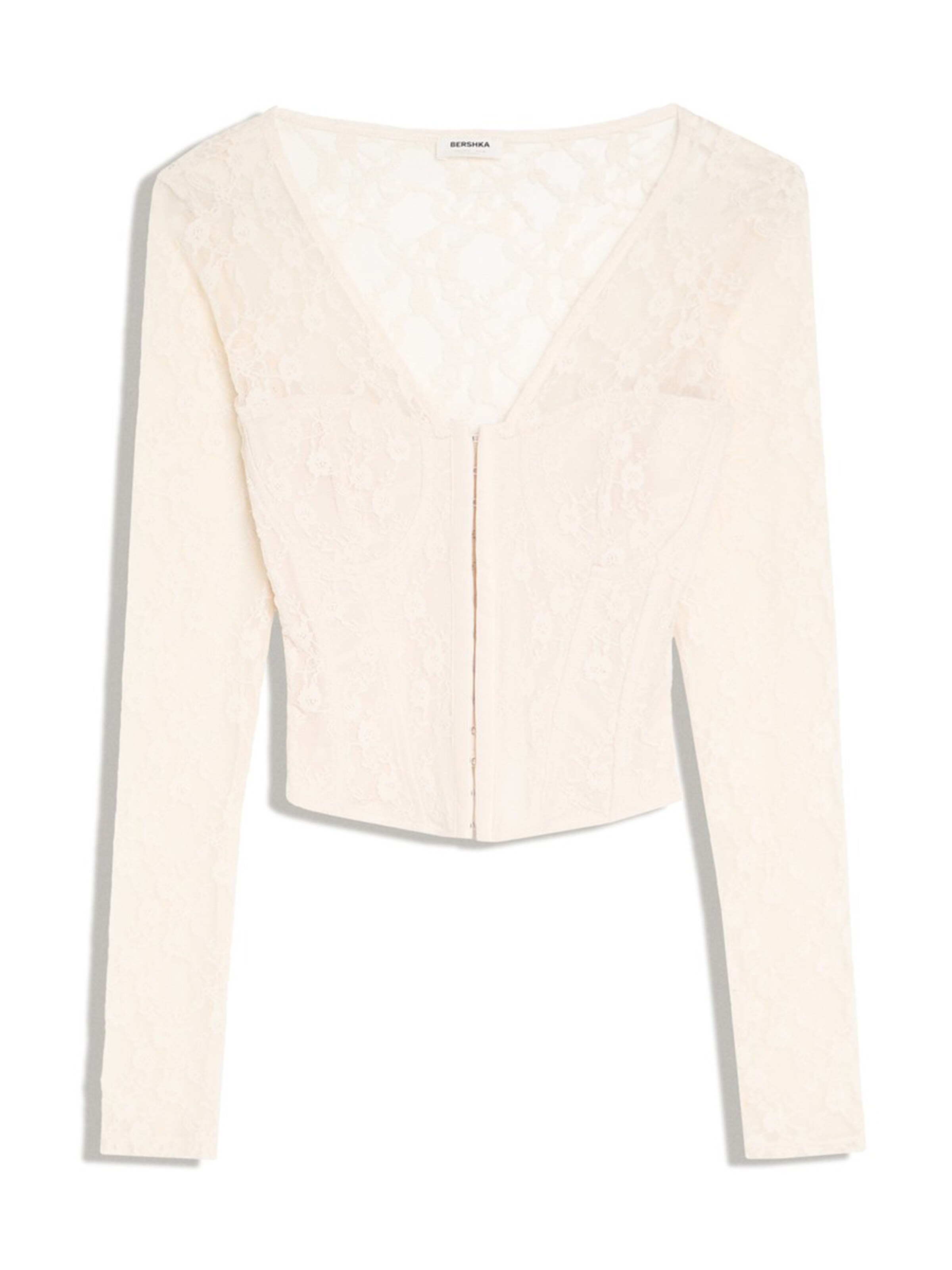 Camicia da donna di Bershka in beige: frontale