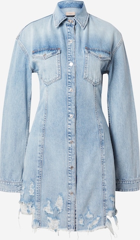 7 for all mankind Shirt Dress in Blue: front