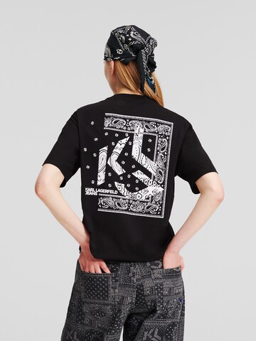 T-shirt KARL LAGERFELD JEANS en noir : devant