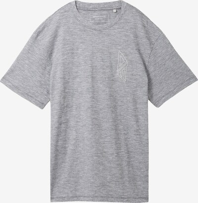 TOM TAILOR DENIM T-shirt i gråmelerad / vit, Produktvy